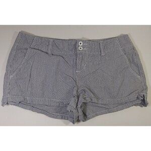 So Juniors Shorts Size 9 Mini Pin Striped Multicolor Pockets Double Button